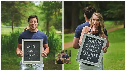 Pregnancy Announcement to Dad